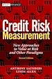 Téléchargez le livre numérique:  Credit Risk Measurement: New Approaches to Value at Risk and Other Paradigms