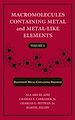 Téléchargez le livre numérique:  Macromolecules Containing Metal and Metal-Like Elements