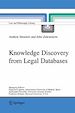 Téléchargez le livre numérique:  Knowledge Discovery from Legal Databases