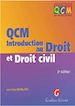 Téléchargez le livre numérique:  QCM. Introduction au droit et droit civil. 3e éd.