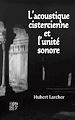 Téléchargez le livre numérique:  L'acoustique cistercienne et l'unité sonore