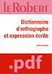 Téléchargez le livre numérique:  Dictionnaire d'orthographe et d'expression écrite