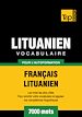 Téléchargez le livre numérique:  Vocabulaire Français-Lituanien pour l'autoformation - 7000 mots
