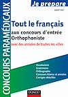 Télécharger le livre :  Tout le français au concours d'entrée Orthophoniste - Vocabulaire, orthographe, grammaire