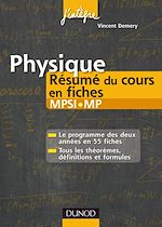 Télécharger cet ebook : Physique Résumé du cours en fiches MPSI-MP