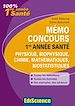 Téléchargez le livre numérique:  Mémo Concours 1re année Santé Physique/Chimie/Maths