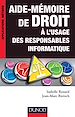 Téléchargez le livre numérique:  Aide-mémoire de droit à l'usage des responsables informatique