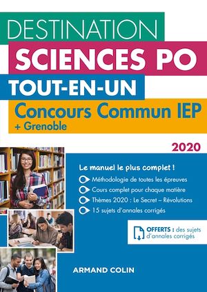 Destination Sciences Po - Concours commun IEP 2020 + Bordeaux + Grenoble | Gallix, Sophie. Auteur