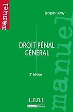 Télécharger cet ebook : Manuel. Droit pénal général - 3e édition