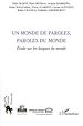 Téléchargez le livre numérique:  Un monde de paroles, paroles du monde