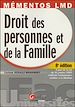 Téléchargez le livre numérique:  Mémentos LMD. Droit des personnes et de la famille - 8e édition