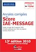 Télécharger le livre :  Annales corrigées du Score IAE-Message 2010 - 13e édition