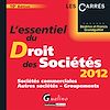 Télécharger le livre :  L'essentiel du droit des sociétés 2012 - 10e édition