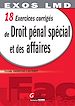 Téléchargez le livre numérique:  18 exercices corrigés de droit pénal spécial et des affaires