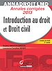 Téléchargez le livre numérique:  Annales corrigées 2013 - Introduction au droit et droit civil - Licence de droit 1re année