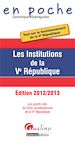 Téléchargez le livre numérique:  Les institutions de la Ve République 2012-2013