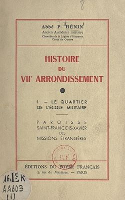 Download the eBook: Histoire du VIIe arrondissement (1). Le quartier de l'École militaire