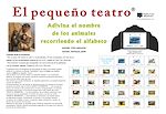 Teatro Kamishibaï - Adivina el nombre de los animales recorriendo el alfabeto