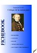 Téléchargez le livre numérique:  Fiche de lecture Critique de la raison pure