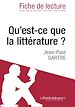Téléchargez le livre numérique:  Qu'est-ce que la littérature? de Sartre - Fiche de lecture