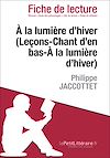 Télécharger le livre :  À la lumière d'hiver de Philippe Jaccottet - Fiche de lecture
