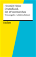 Téléchargez le livre numérique:  Textausgabe + Lektüreschlüssel. Heinrich Heine: Deutschland. Ein Wintermärchen