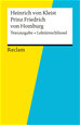 Téléchargez le livre numérique:  Textausgabe + Lektüreschlüssel. Heinrich von Kleist: Prinz Friedrich von Homburg