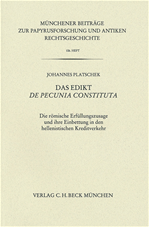 Télécharger cet ebook : Münchener Beiträge zur Papyrusforschung Heft 106: Das Edikt De pecunia constituta