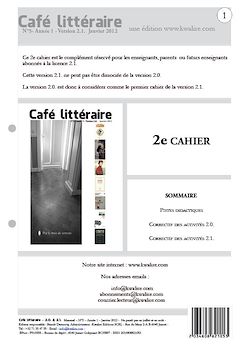 Télécharger le livre :  Café littéraire N°5 - Janvier 2012- Version 2.1.