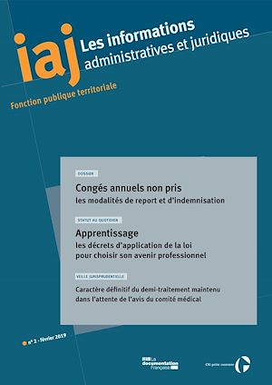 Téléchargez le livre :  IAJ : Congés annuels non pris : les modalités de report et d'indemnisation - Février 2019