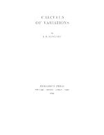 Download this eBook Calculus of Variations