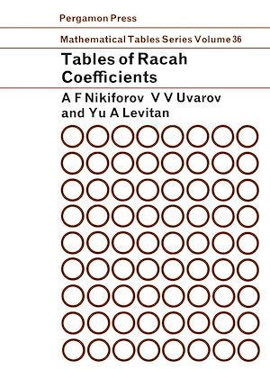 Téléchargez le livre :  Tables of Racah Coefficients