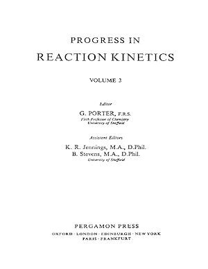 Téléchargez le livre :  Progress in Reaction Kinetics
