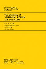 Télécharger le livre :  The Chemistry of Vanadium, Niobium and Tantalum