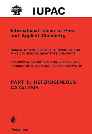 Téléchargez le livre :  Manual of Symbols and Terminology for Physicochemical Quantities and Units—Appendix II