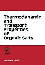Télécharger le livre :  Thermodynamic and Transport Properties of Organic Salts