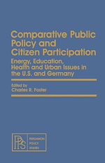 Télécharger le livre :  Comparative Public Policy and Citizen Participation