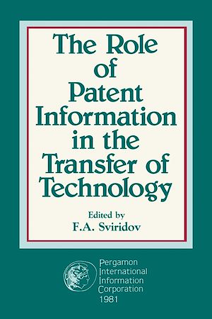Téléchargez le livre :  The Role of Patent Information in the Transfer of Technology