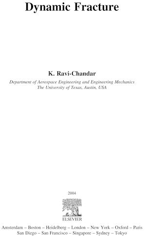 Téléchargez le livre :  Dynamic Fracture