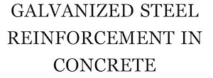Téléchargez le livre :  Galvanized Steel Reinforcement in Concrete