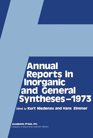 Téléchargez le livre :  Annual Reports in Inorganic and General Syntheses-1973