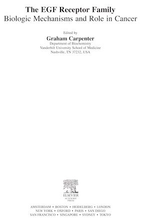 Téléchargez le livre :  The EGF Receptor Family