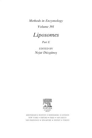 Téléchargez le livre :  Liposomes, Part E
