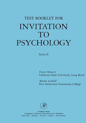 Télécharger le livre :  Test Booklet for Invitation to Psychology