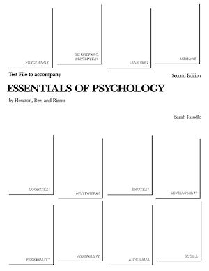 Télécharger le livre :  Test File to Accompany Essentials of Psychology