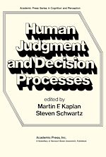 Télécharger le livre :  Human Judgement and Decision Processes