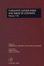 Télécharger le livre :  Cumulative Author Index and Tables of Contents Volumes1-32