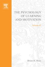 Télécharger le livre :  Psychology of Learning and Motivation