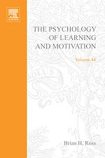 Télécharger le livre :  The Psychology of Learning and Motivation