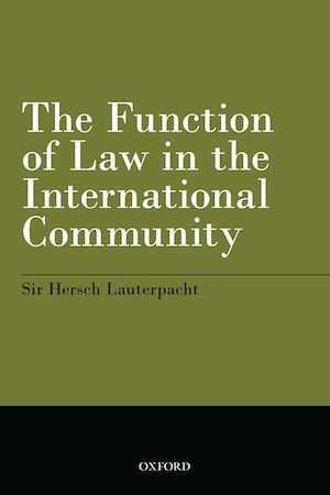 Téléchargez le livre :  The Function of Law in the International Community
